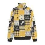 Pittsburgh Steelers Zubaz All-Over Print Unisex Turtleneck Knitted Fleece Sweater - Image 2