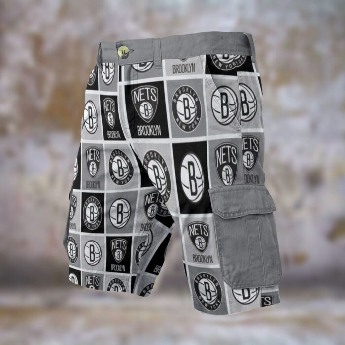 Brooklyn Nets basketball Cargo Shorts - Image 3