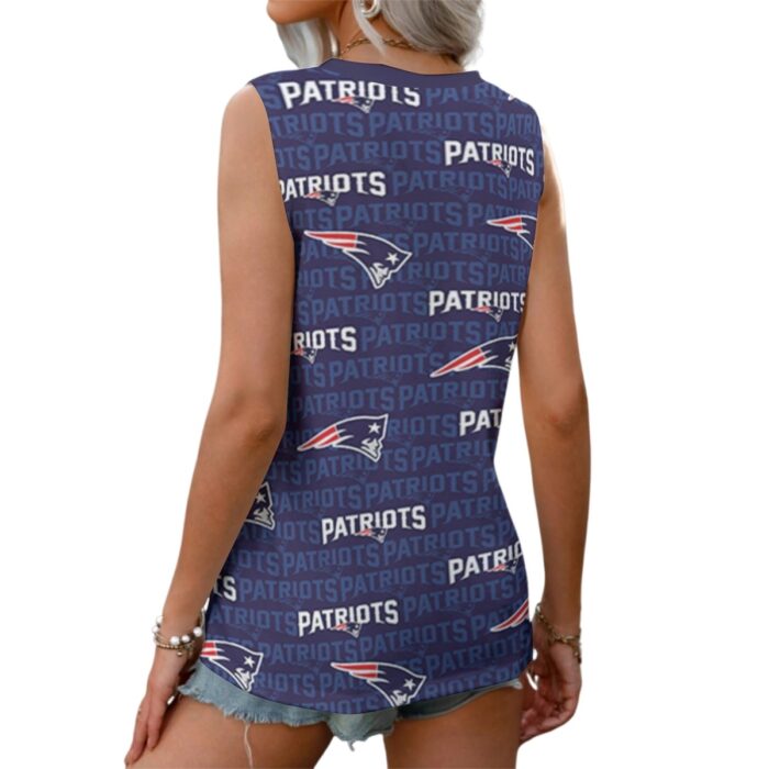New England Patriots Zubaz All-Over Print Women's Sports Vest|180GSM COTTON - Image 2