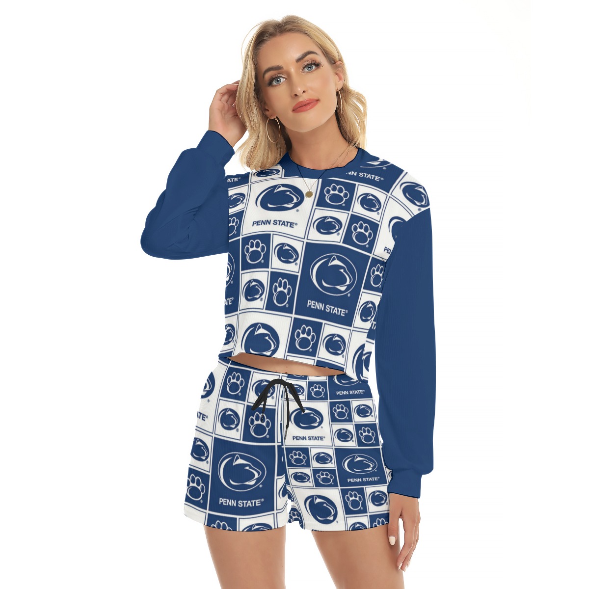 Penn State - Nittany Lions Women's Short Sweatshirt And Pants Suit - Image 4