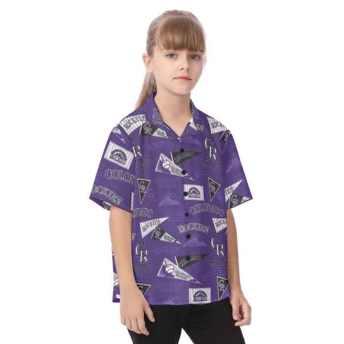 Colorado Rockies Kid's Hawaiian Vacation Shirt - Image 2