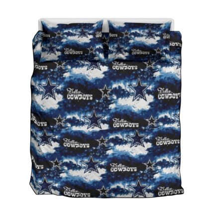 Dallas Cowboys Zubaz Quilt & Pillow Cases With  Edge-wrapping Strips
