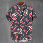 Los Angeles Angels Men's Stand Collar Shirt|110GSM Imitation Flax