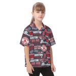 Boston Red Sox Kid's Hawaiian Vacation Shirt - Image 2