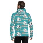 Miami Dolphins Zubaz All-Over Print Men's Stylish Hoodie with Thumb Hole Design - Image 2