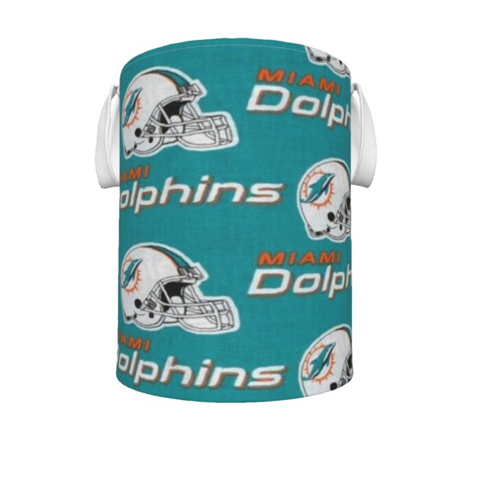Miami Dolphins Zubaz All-Over Print Foldable Laundry Basket - Image 4