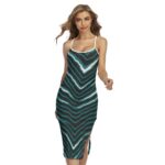 Philadelphia Eagles Zubaz All-Over Print Women's Back Cross Cami Dress - Image 2