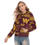 Washington Commanders Redskins Women's Slim Pullover Hoodie - Image 3