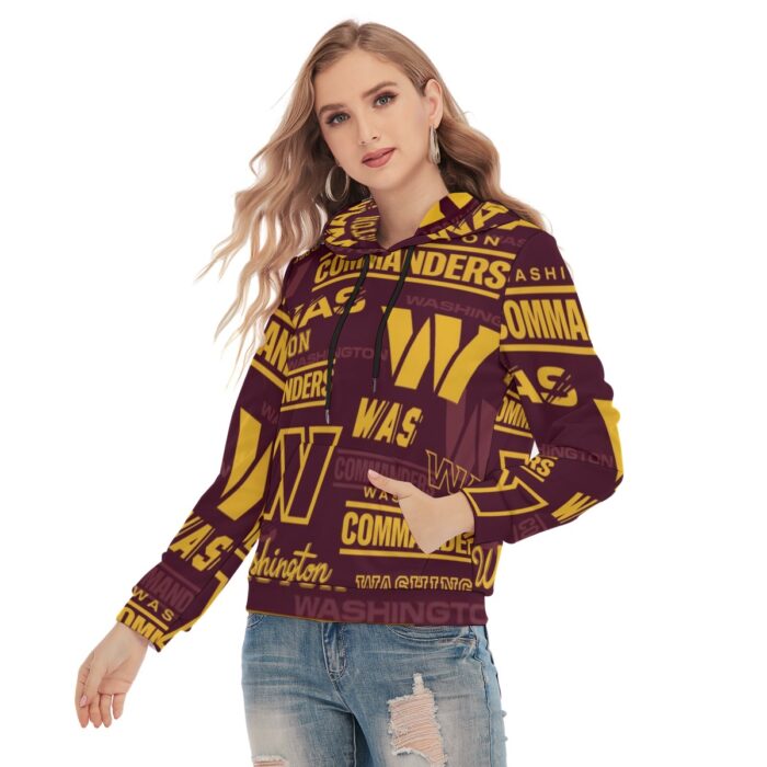 Washington Commanders Redskins Women's Slim Pullover Hoodie - Image 3