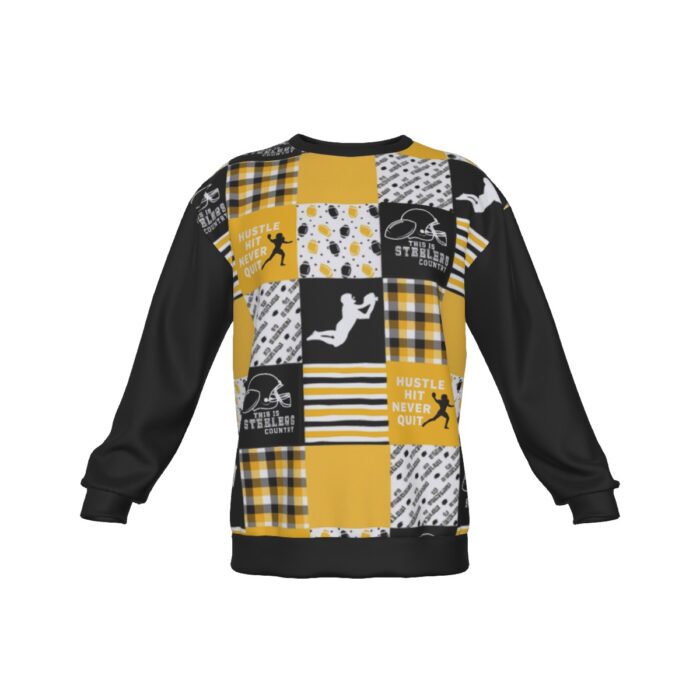Pittsburgh Steelers Zubaz All-Over Print Men's Drop Shoulder Round Neck Long-Sleeved Sweatshirt - Image 2