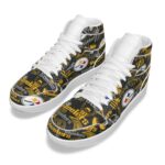 Pittsburgh Steelers Zubaz Women's Synthetic Leather Stitching Shoes - Image 2