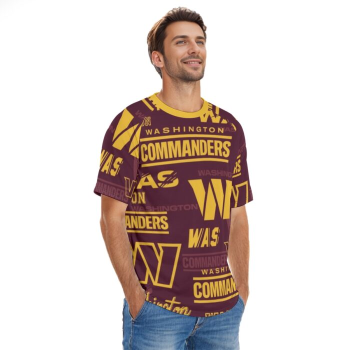 Washington Commanders  Men's O-neck Short Sleeve T-shirt - Image 2