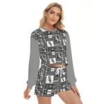 Chicago White Sox Women's Short Sweatshirt And Pants Suit - Image 3