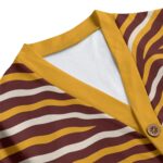 Washington Commanders Zubaz V-neck Knitted Fleece Cardigan With Button Closure - Image 3