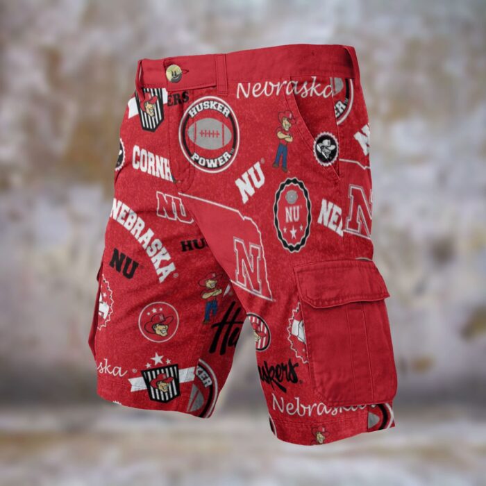 Nebraska Lincoln Cornhuskers red Cargo Shorts - Image 1