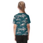 Philadelphia Eagles Zubaz All-Over Print Kid's Raglan Sleeve T-shirt - Image 4