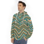 Miami Dolphins Zubaz All-Over Print Men's Hoodie With Placket Double Zipper - Image 2