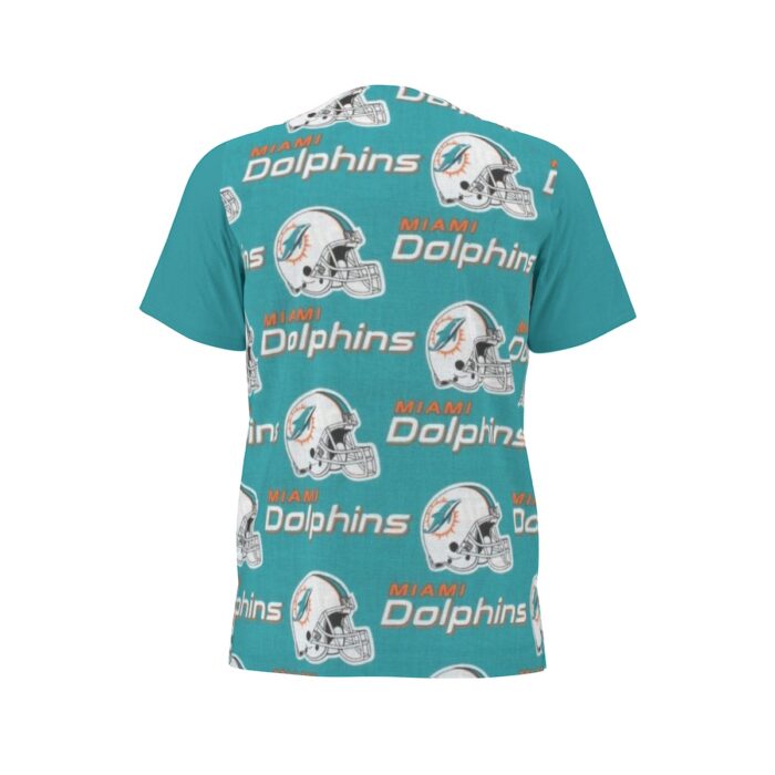 Miami Dolphins Zubaz All-Over Print  Men's African Dashiki Shirt - Image 2
