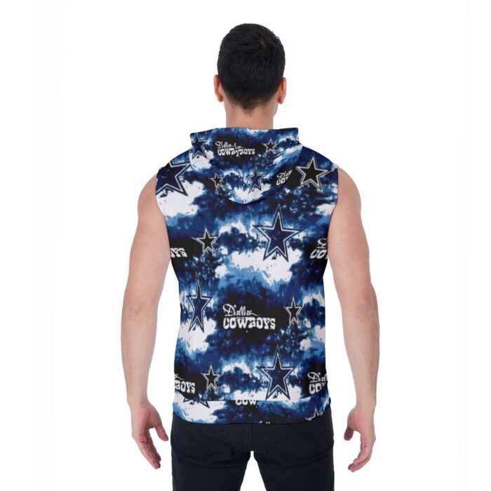 Dallas Cowboys Zubaz All-Over Print Men's Zipper-Up Sleeveless Hoodie - Image 1