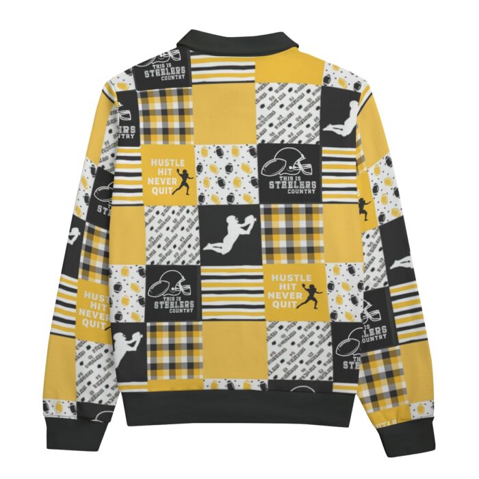 Pittsburgh Steelers Zubaz All-Over Print Unisex Lapel Sweatshirt | 310GSM Cotton - Image 3