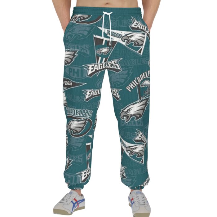 Philadelphia Eagles Zubaz All-Over Print Men'S Thick Sweatpants - Image 1