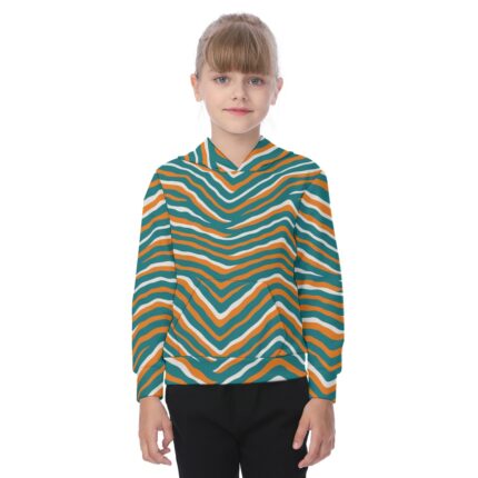 Miami Dolphins Zubaz All-Over Print Oversized Kid's Hoodie