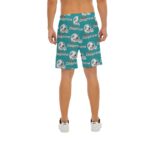 Miami Dolphins Zubaz All-Over Print Men's Beach Shorts With Elastic Waist - Image 6