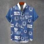 Indianapolis Colts  Men's Stand Collar Shirt|110GSM Imitation Flax