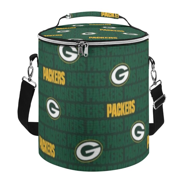 Green Bay Packers Insulated Cylinder Cooler Bag - Image 4