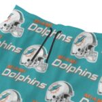 Miami Dolphins Zubaz All-Over Print Men‘s Beach Shorts With Lining - Image 2