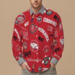 Nebraska Lincoln Cornhuskers Men's Slim Fit Long Sleeve Shirt