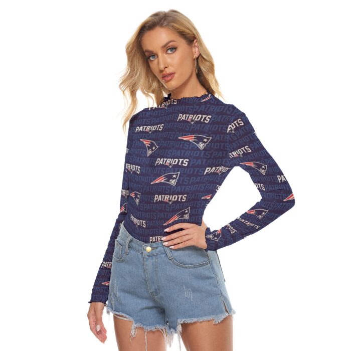 New England Patriots All-Over Print Women's Mesh T-shirt - Image 3