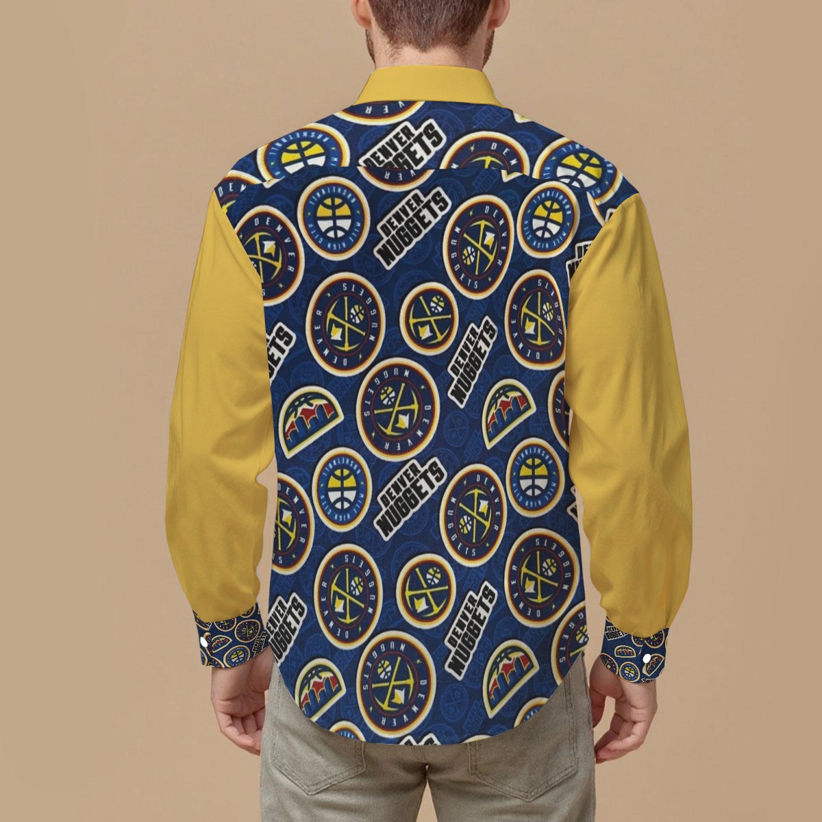 Denver Nuggets Men's Slim Fit Long Sleeve Shirt - Image 2