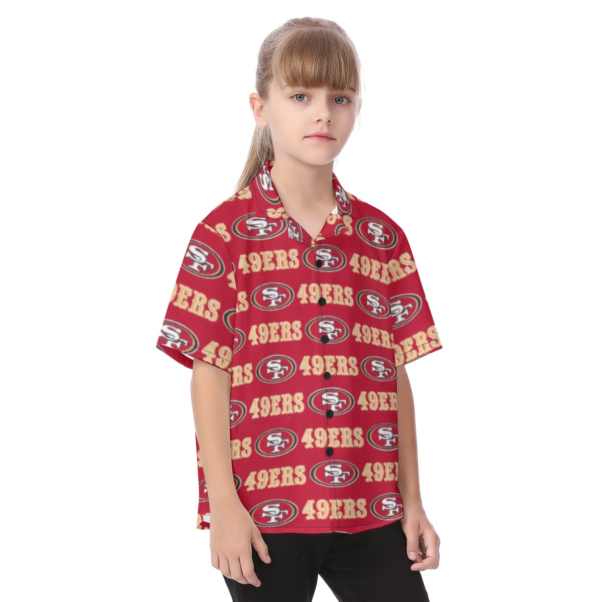 San Francisco 49ers Kid's Hawaiian Vacation Shirt - Image 2