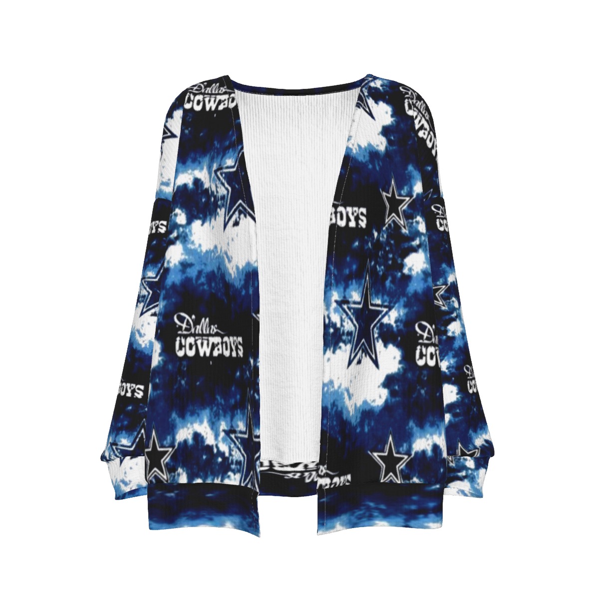 Dallas Cowboys Zubaz All-Over Print Women's Imitation Knitted Cardigan - Image 4