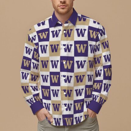 Washington - Huskies Men's Slim Fit Long Sleeve Shirt