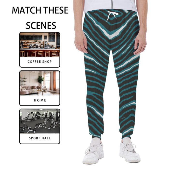 Philadelphia Eagles Zubaz All-Over Print Men's Sweatpants - Image 4