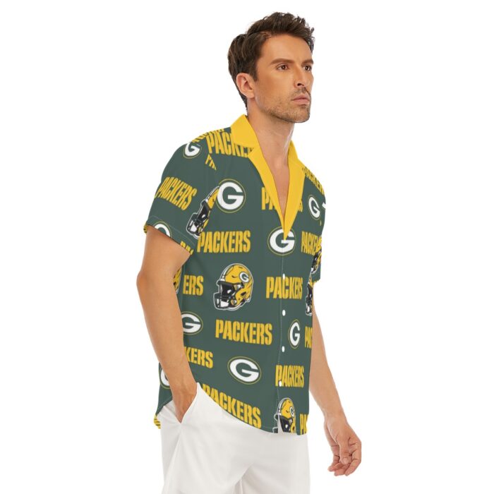 Green Bay Packers All-Over Print Men's Deep V-neck Short Sleeve T-shirt - Image 2