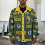 Green Bay Packers All-Over Print Men's Casual Lapel Jacket - Image 4