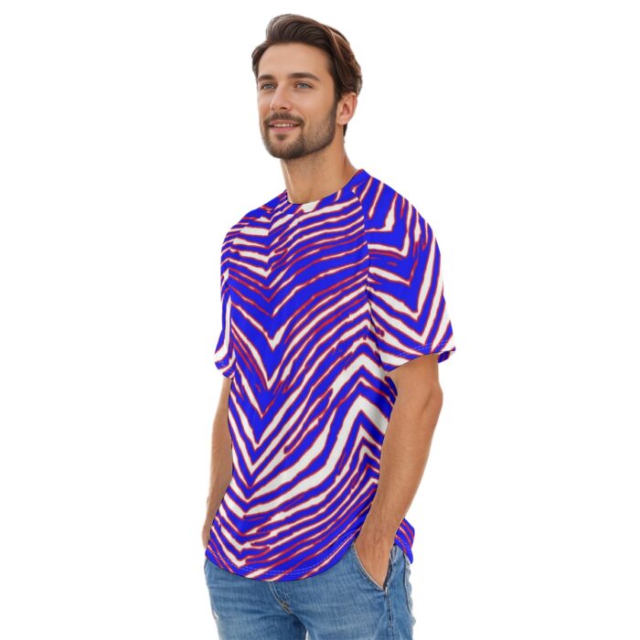 Buffalo Bills Zubaz All-Over Print Men's O-neck Short Sleeve T-shirt - Image 2