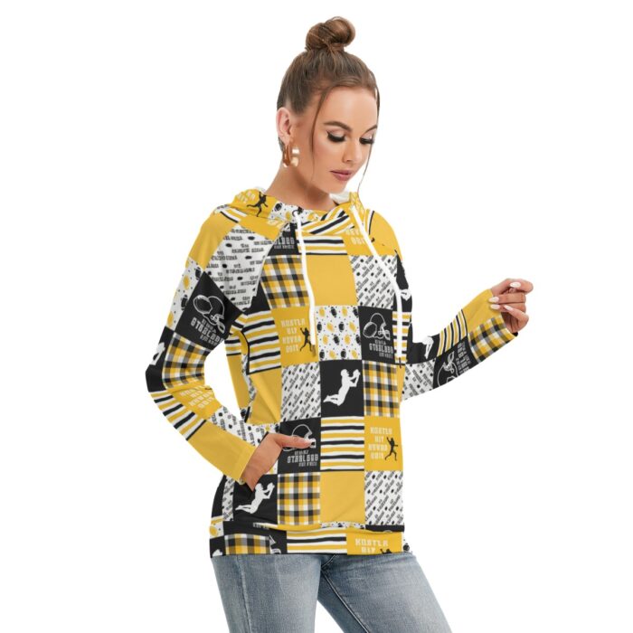 Pittsburgh Steelers Zubaz All-Over Print Women's Hoodie With Double Hood - Image 6