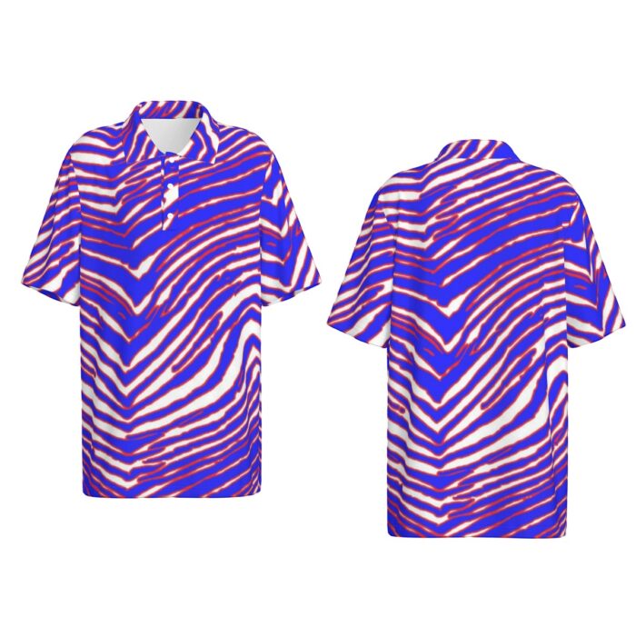 Buffalo Bills Zubaz All-Over Print Teenage Polo Collar Jersey - Image 1