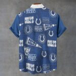 Indianapolis Colts  Men's Stand Collar Shirt|110GSM Imitation Flax - Image 2