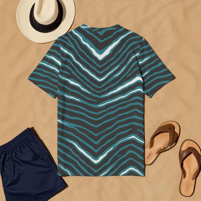 Philadelphia Eagles Zubaz All-Over Print Men's O-Neck T-Shirt | 190GSM Cotton - Image 2