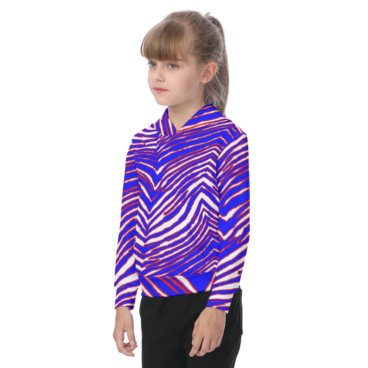 Buffalo Bills Zubaz All-Over Print Kid's Heavy Fleece Hoodie