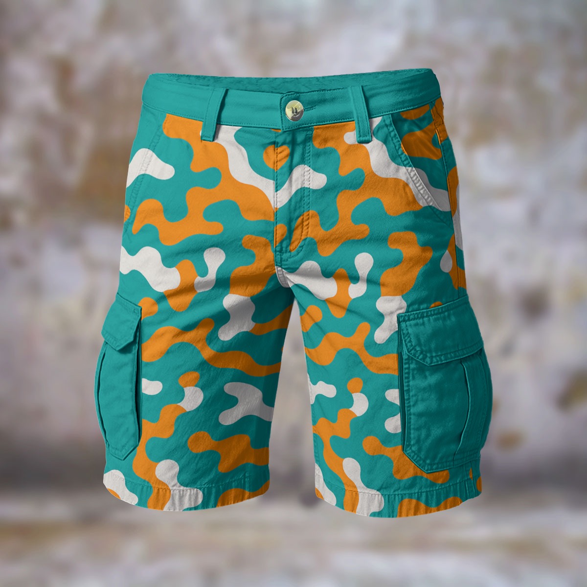 Miami Dolphins football camo Cargo Shorts - Image 2