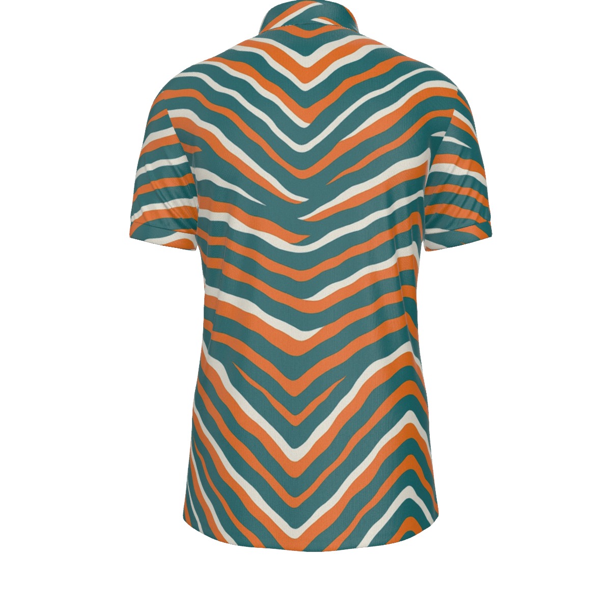 Miami Dolphins Zubaz All-Over Print Men's Stretch Collar Polo Shirt - Image 2
