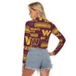 Washington Commanders Women's Hollow Chest Keyhole Tight Crop Top - Image 4