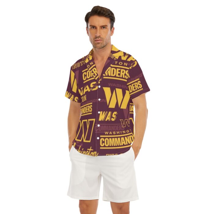Washington Commanders  Men's Deep V-neck Short Sleeve T-shirt - Image 1