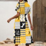 Pittsburgh Steelers All-Over Print Women's Shirt Dress with Waist Tie